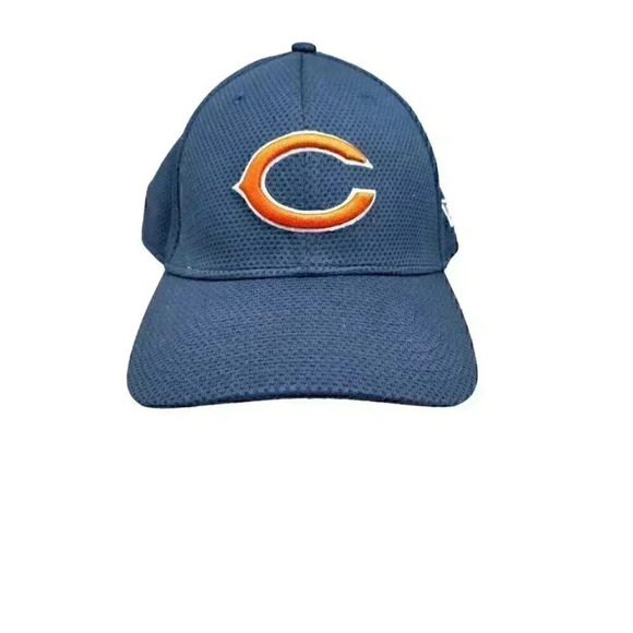 New Era 39THIRTY Chicago Bears Textured Blue Fitted Medium - Large Training cap - Picture 1 of 13